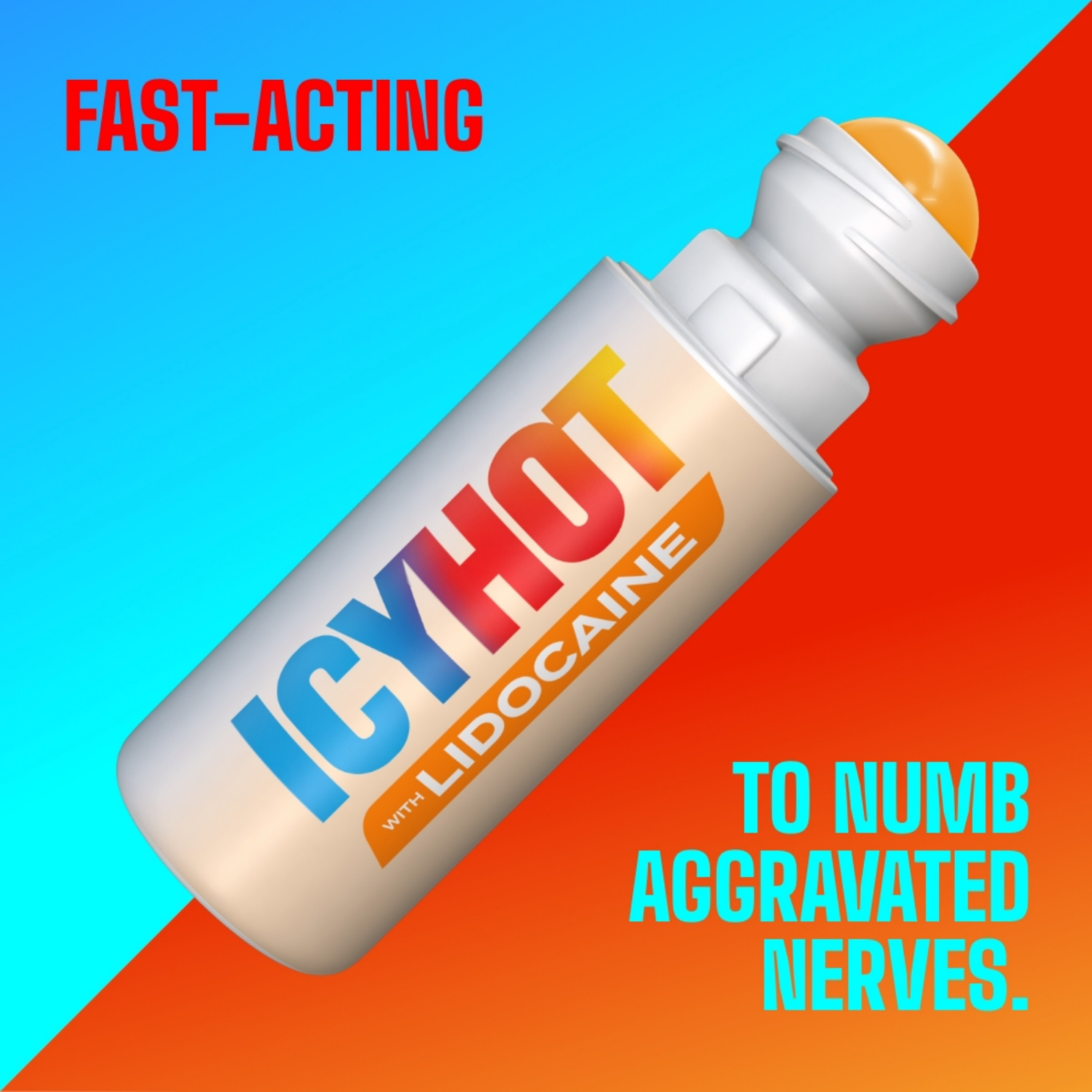 slide 3 of 7, Icy Hot Maximum Strength No-Mess Roll On Pain Relief with Lidocaine 2.5 fl oz, 2.5 fl oz