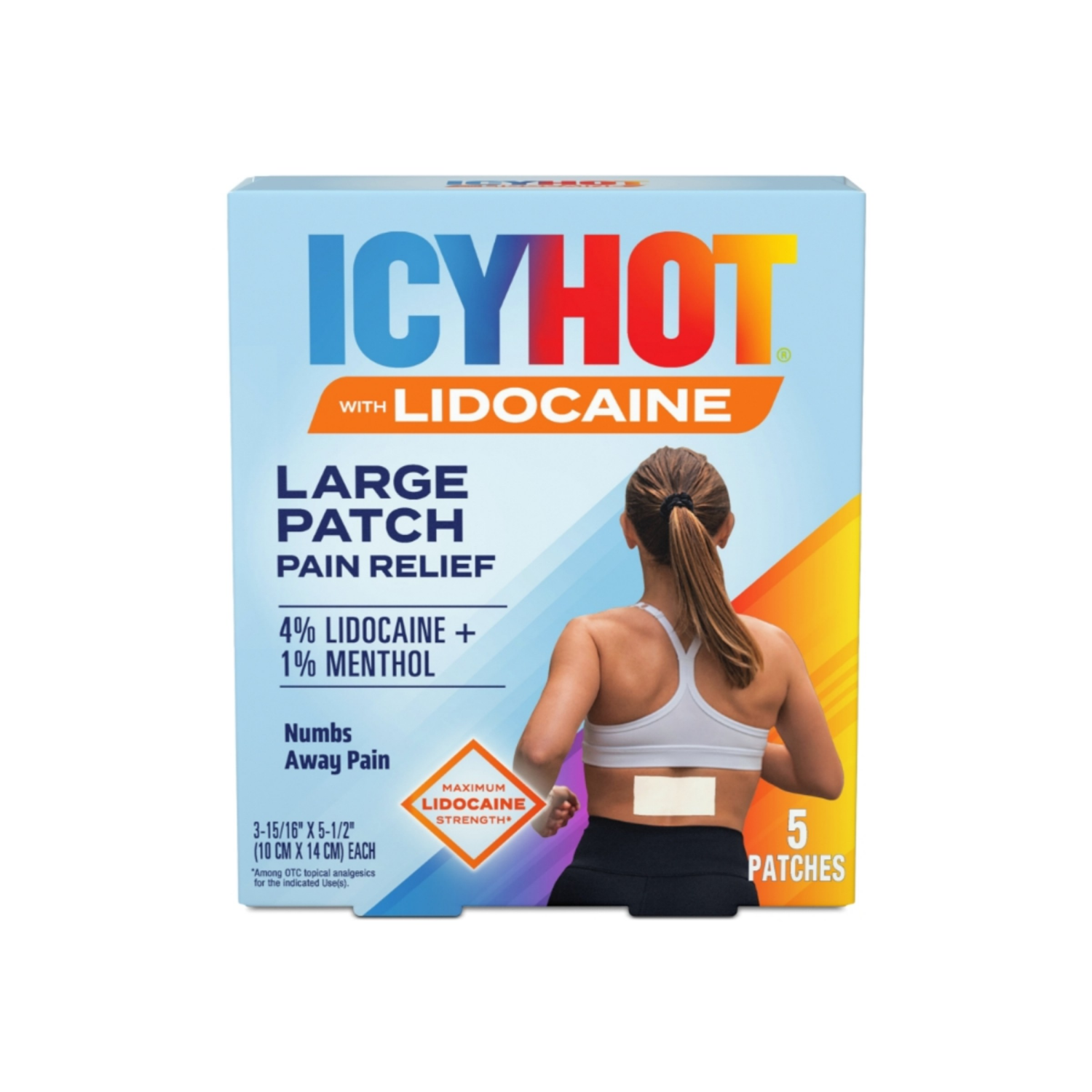 slide 1 of 7, Icy Hot Max Lidocaine Pain Relief Patch 5 ea, 5 ct