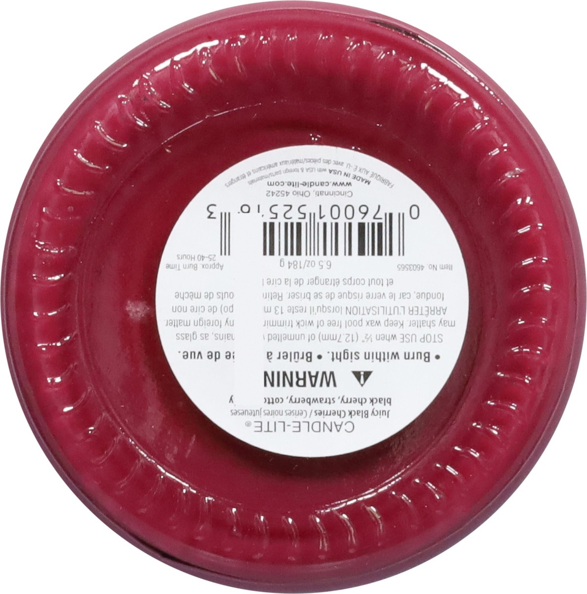 slide 2 of 11, Candle-Lite Juicy Black Cherries Candle 1 ea, 1 ct