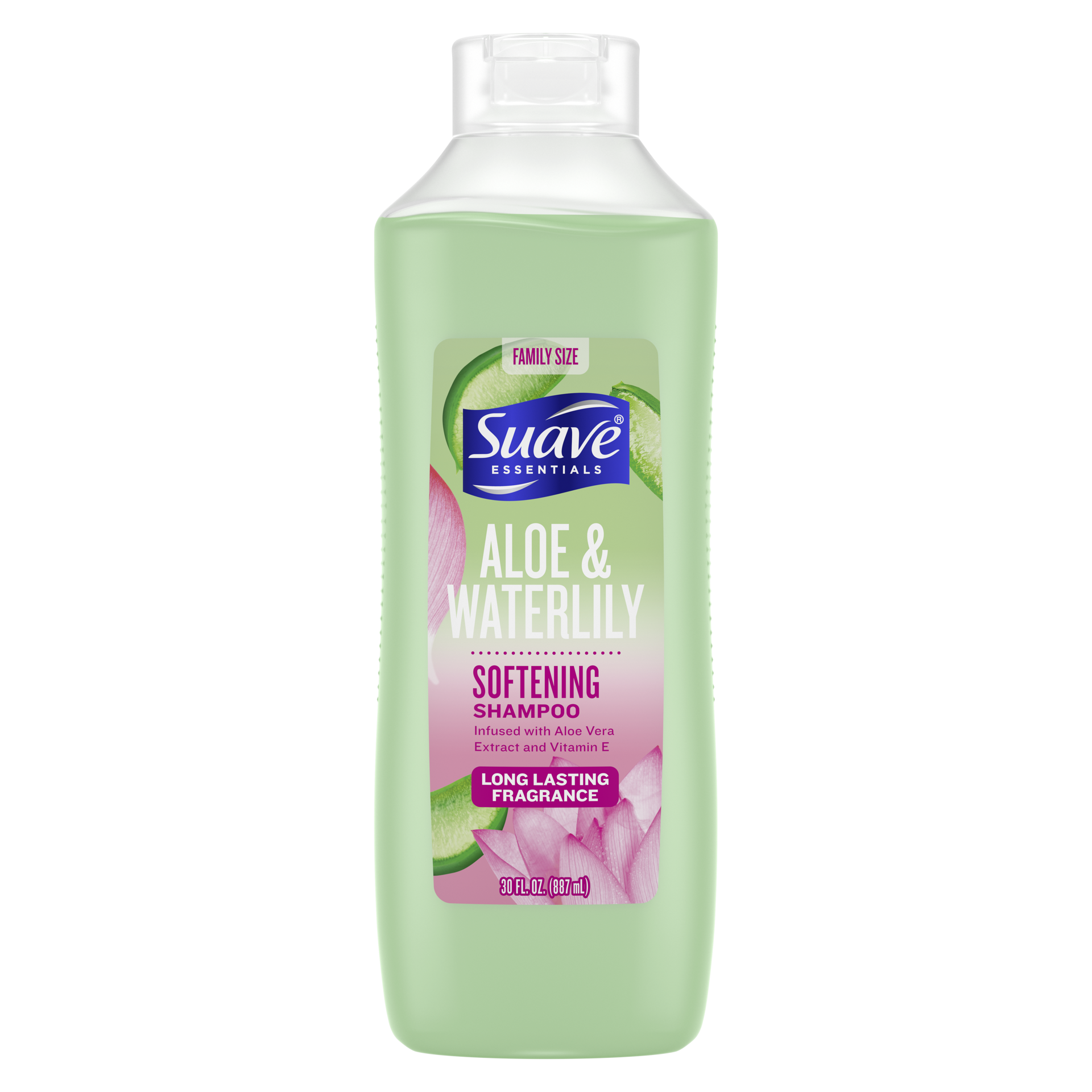 slide 2 of 7, Suave Essentials Shampoo Aloe & Waterlily, 30 oz, 30 fl oz