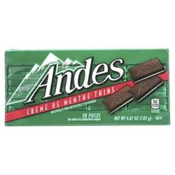 Andes Creme De Menthe Thins 28 Each