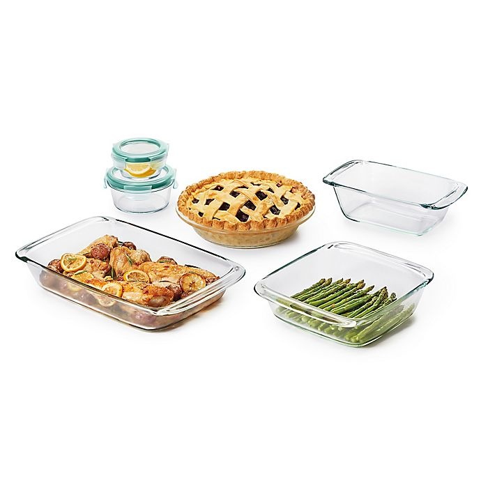 slide 1 of 5, OXO Good Grips Glass Baking Dish Set with Lids, 8 ct