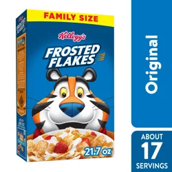 Frosted Flakes Kellogg's Frosted Flakes Breakfast Cereal Original, Kids Cereal, 21.7 oz
