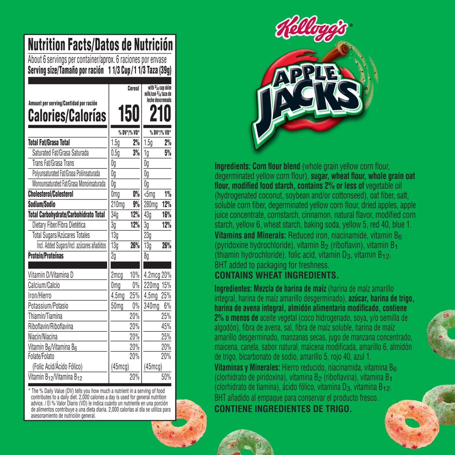 slide 8 of 8, Apple Jacks Kellogg's Apple Jacks Breakfast Cereal Original, 8.9 oz, 8.9 oz