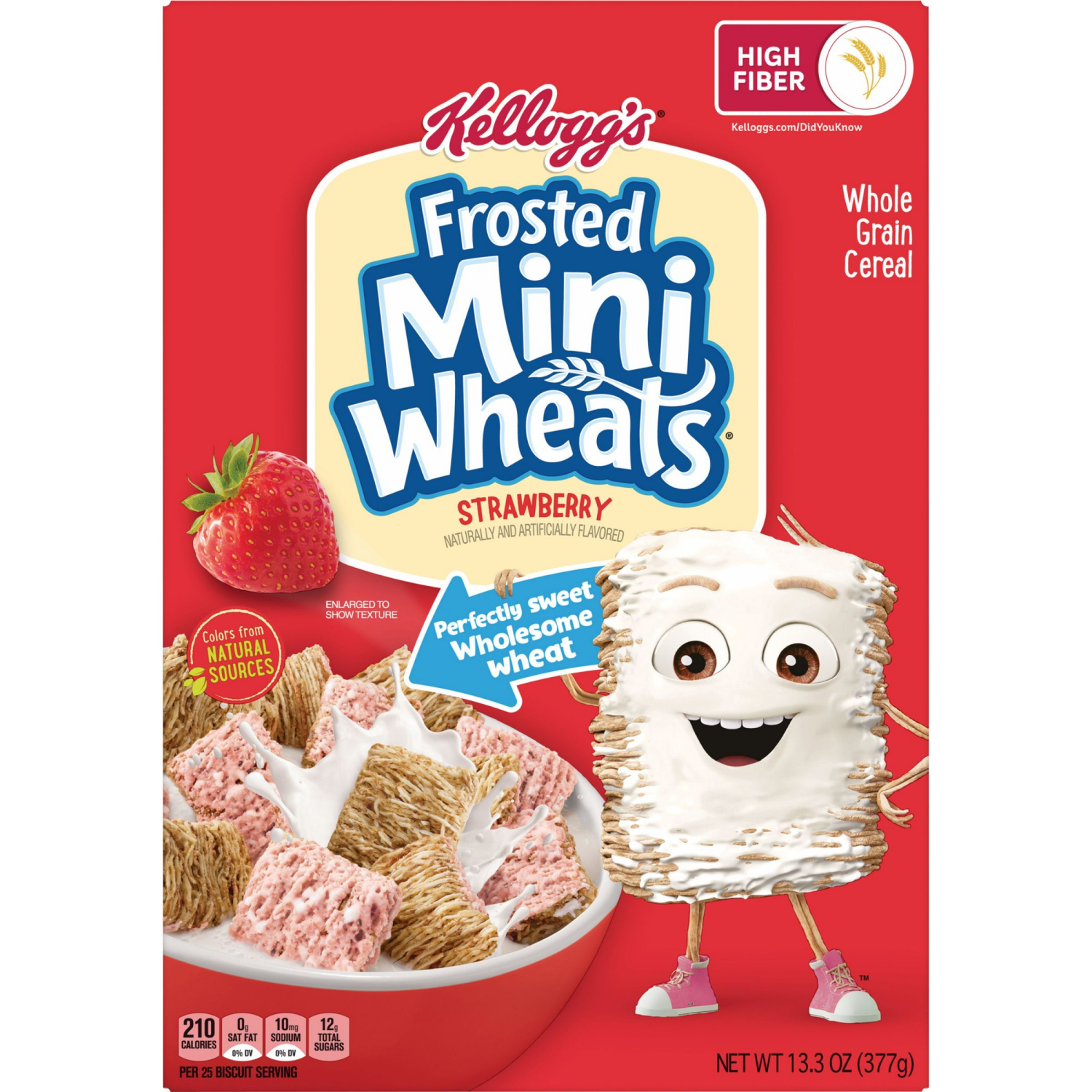 slide 8 of 8, Frosted Mini-Wheats Kellogg's Frosted Mini-Wheats Breakfast Cereal Strawberry, 13.3 oz, 13.3 oz
