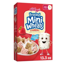 Frosted Mini-Wheats Kellogg's Frosted Mini-Wheats Breakfast Cereal Strawberry, 13.3 oz
