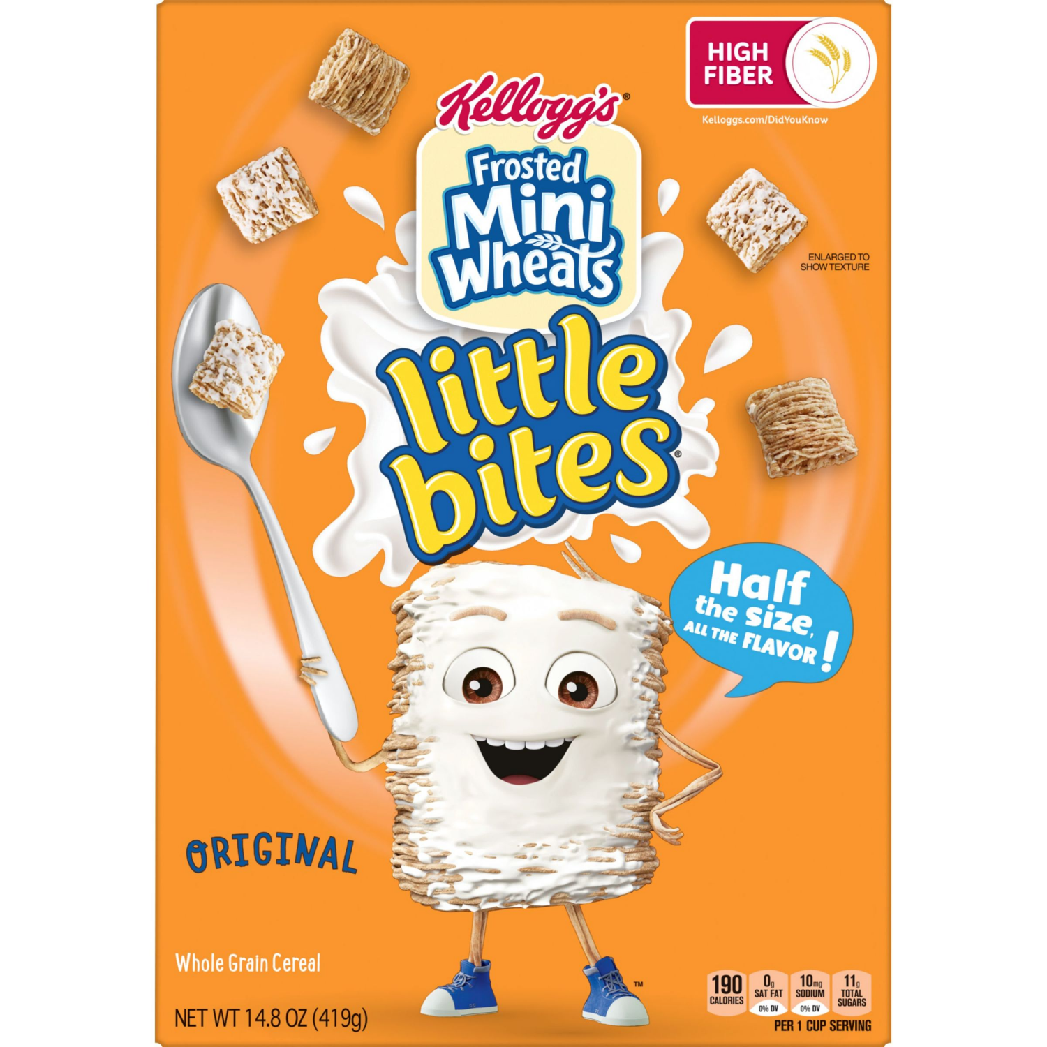 slide 5 of 8, Frosted Mini-Wheats Kellogg's Frosted Mini-Wheats Little Bites Breakfast Cereal Original, 14.8 oz, 14.8 oz