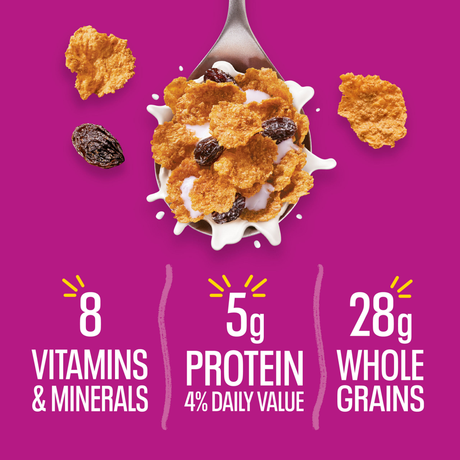 slide 2 of 8, Raisin Bran Kellogg's Raisin Bran Breakfast Cereal Original, Fiber Cereal, 22.1 oz, 22.1 oz