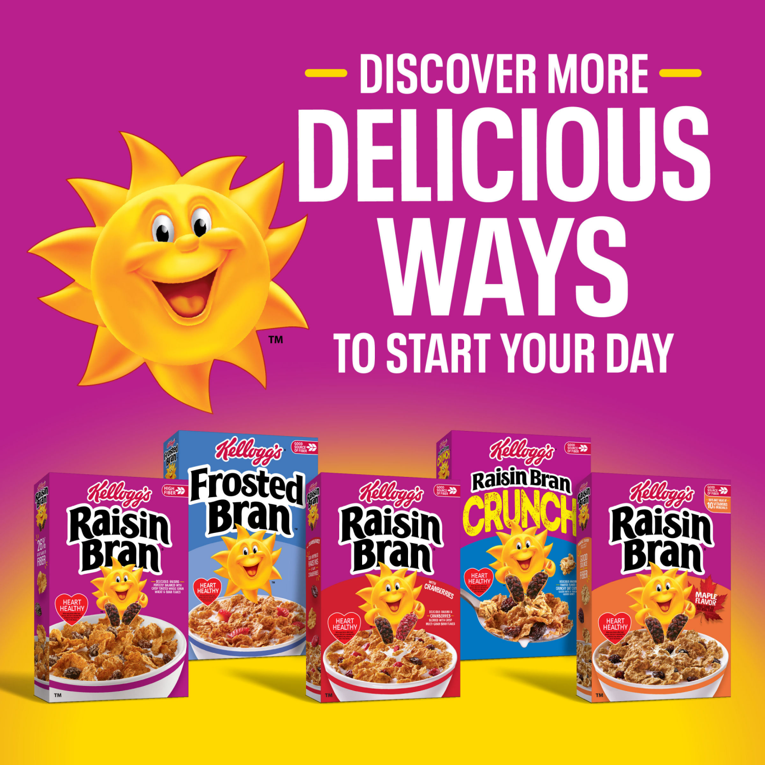 slide 5 of 8, Raisin Bran Kellogg's Raisin Bran Breakfast Cereal Original, Fiber Cereal, 22.1 oz, 22.1 oz