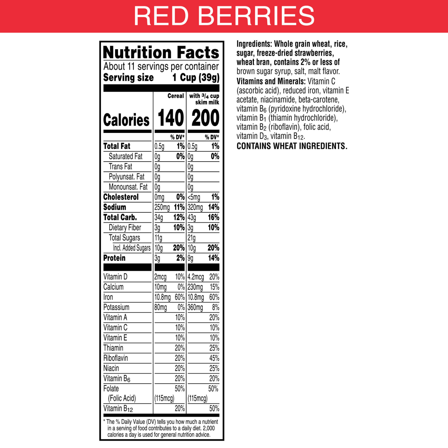 slide 8 of 8, Special K Kellogg's Special K Breakfast Cereal Red Berries, Good Source of Fiber, 15.6 oz, 15.6 oz