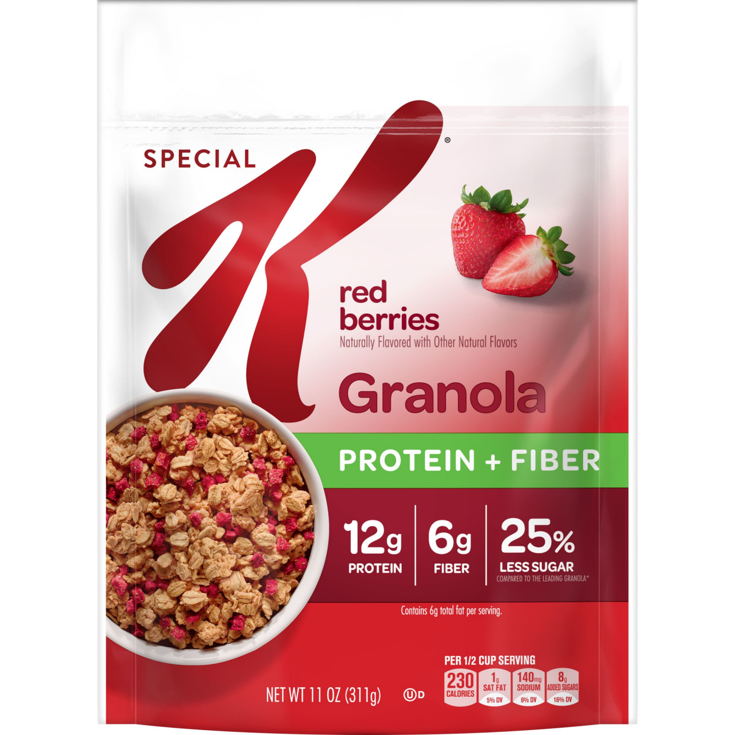slide 5 of 8, Special K Red Berries Granola - 11oz, 11 oz