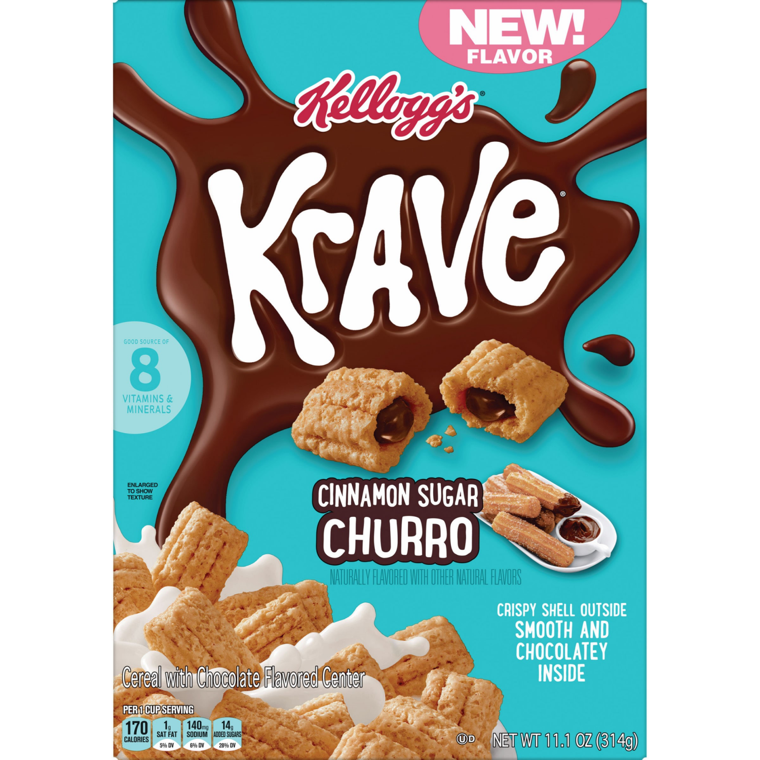 slide 5 of 8, Krave Choc Churro, 11.1 oz