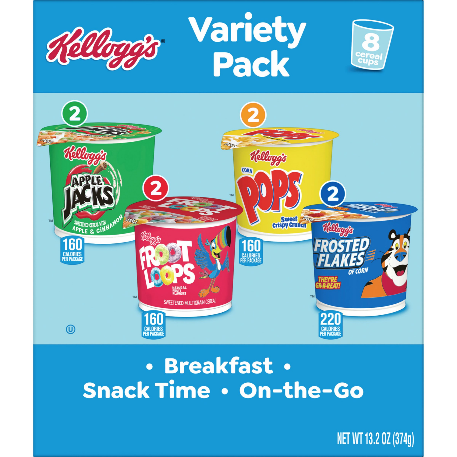 slide 8 of 8, KELLOGGS Klg Cup Variety Pack 13.2 Oz, 13.2 oz