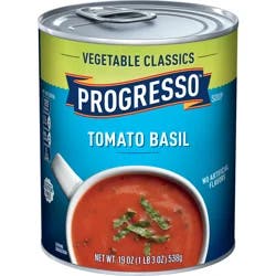 Progresso Tomato Basil Soup, Vegetable Classics Canned Soup, Gluten Free, 19 oz