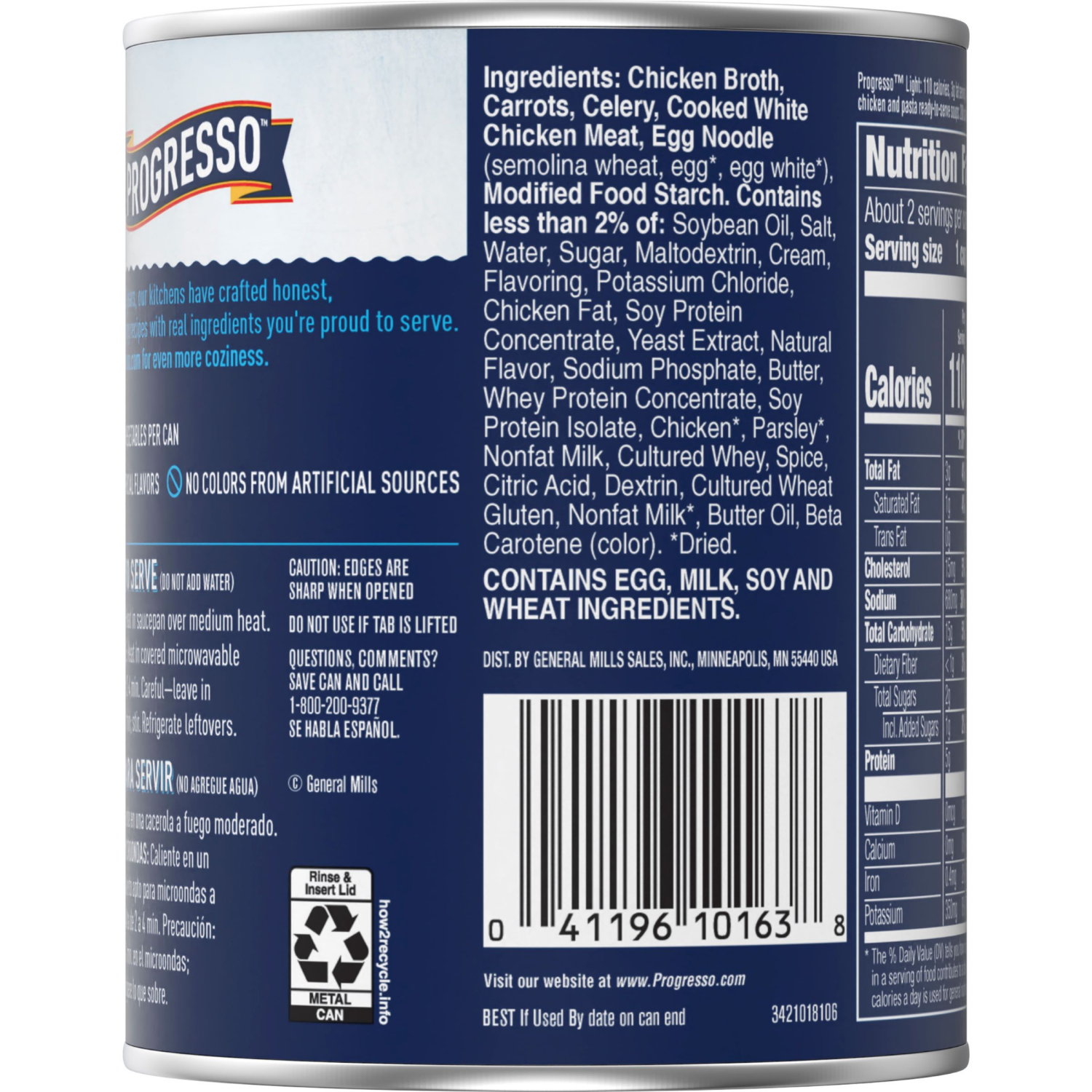 slide 2 of 4, Progresso Light, Creamy Chicken Noodle Canned Soup, 18.5 oz, 18.50 oz
