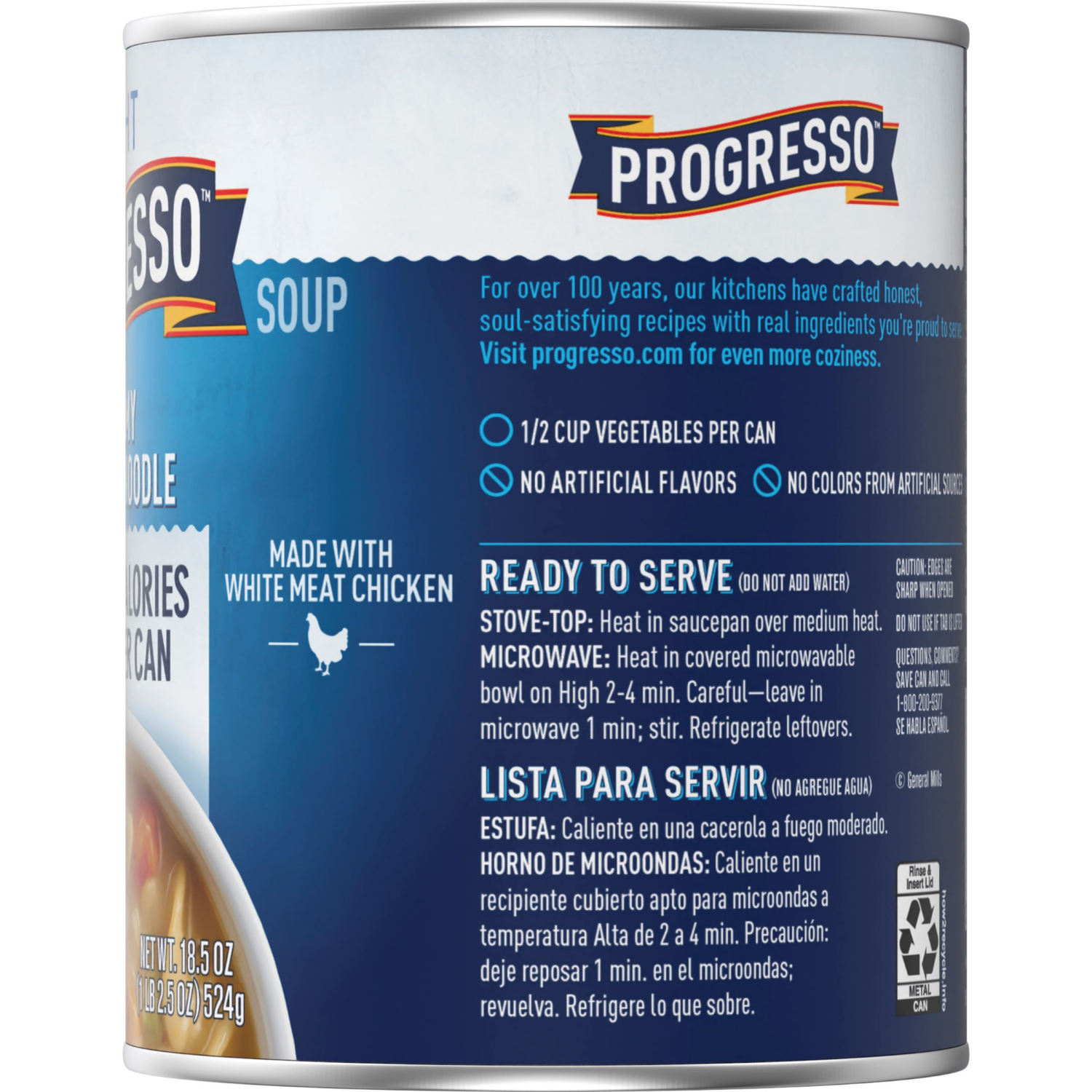 slide 4 of 4, Progresso Light, Creamy Chicken Noodle Canned Soup, 18.5 oz, 18.50 oz