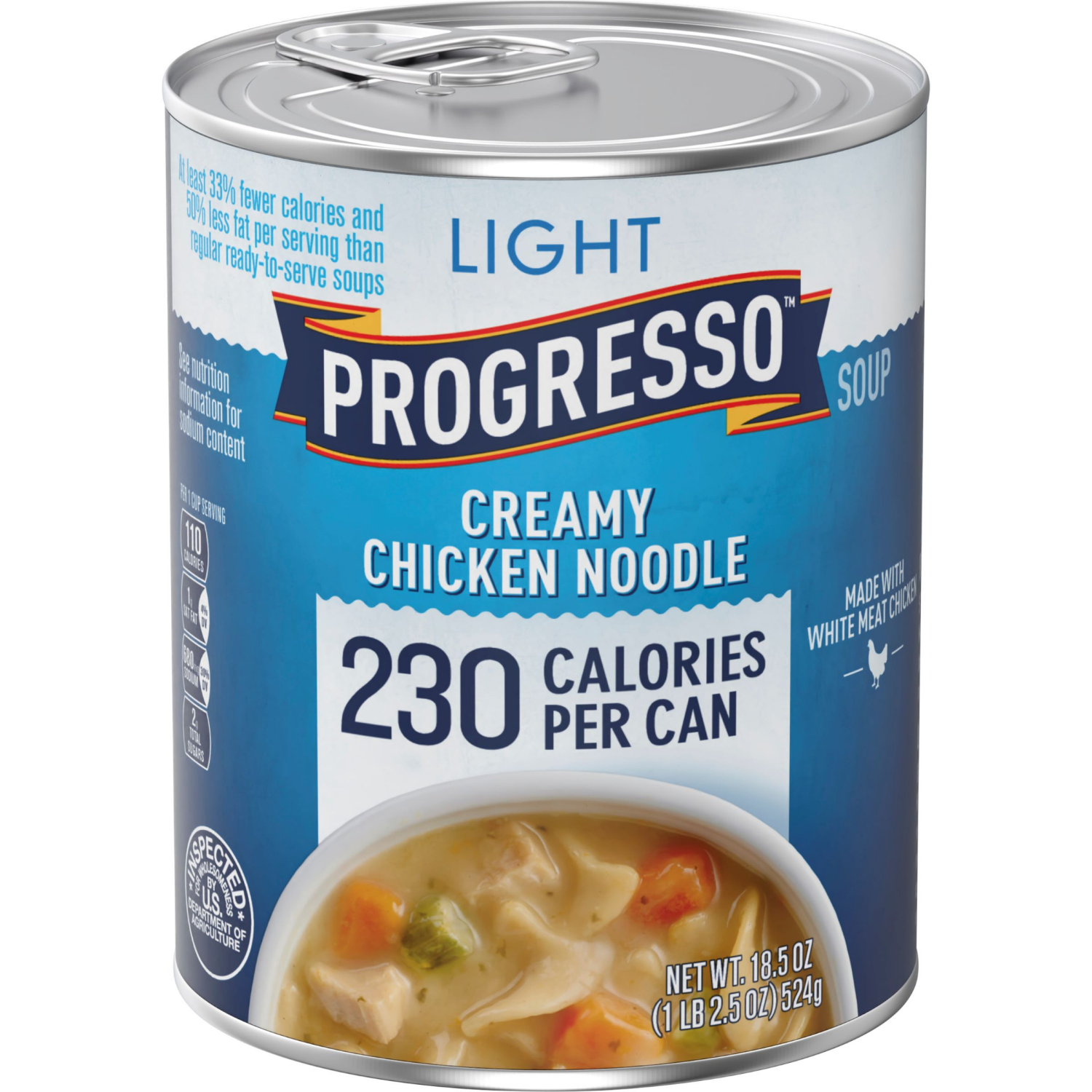 slide 1 of 4, Progresso Light, Creamy Chicken Noodle Canned Soup, 18.5 oz, 18.50 oz