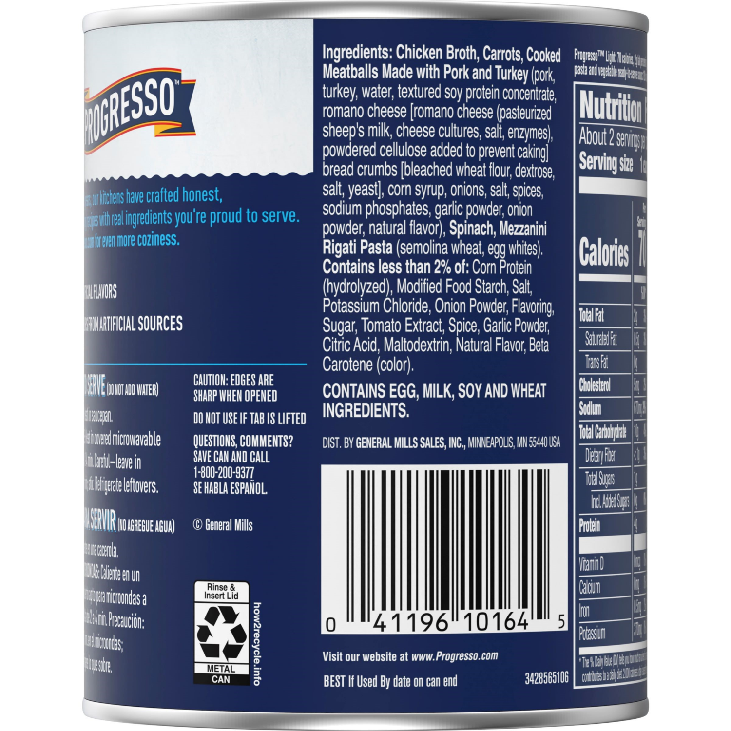 slide 2 of 4, Progresso Light, Italian-Style Wedding Canned Soup, 18.5 oz, 18.5 oz