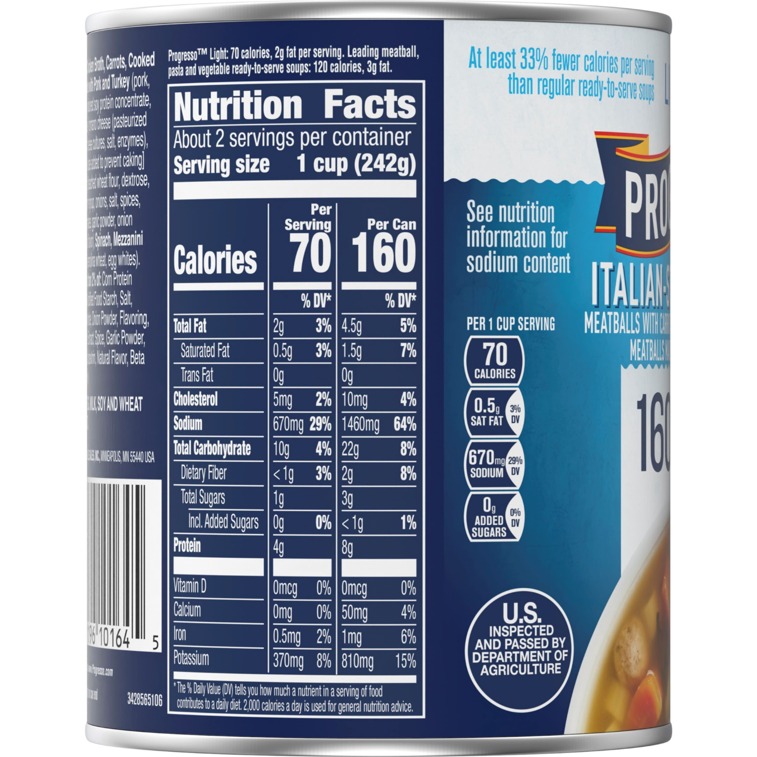 slide 3 of 4, Progresso Light, Italian-Style Wedding Canned Soup, 18.5 oz, 18.5 oz