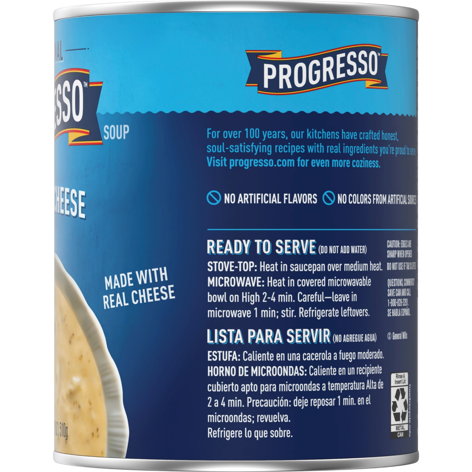 slide 4 of 4, Progresso Traditional, Broccoli Cheese Canned Soup, Gluten Free, 18 oz., 18 oz