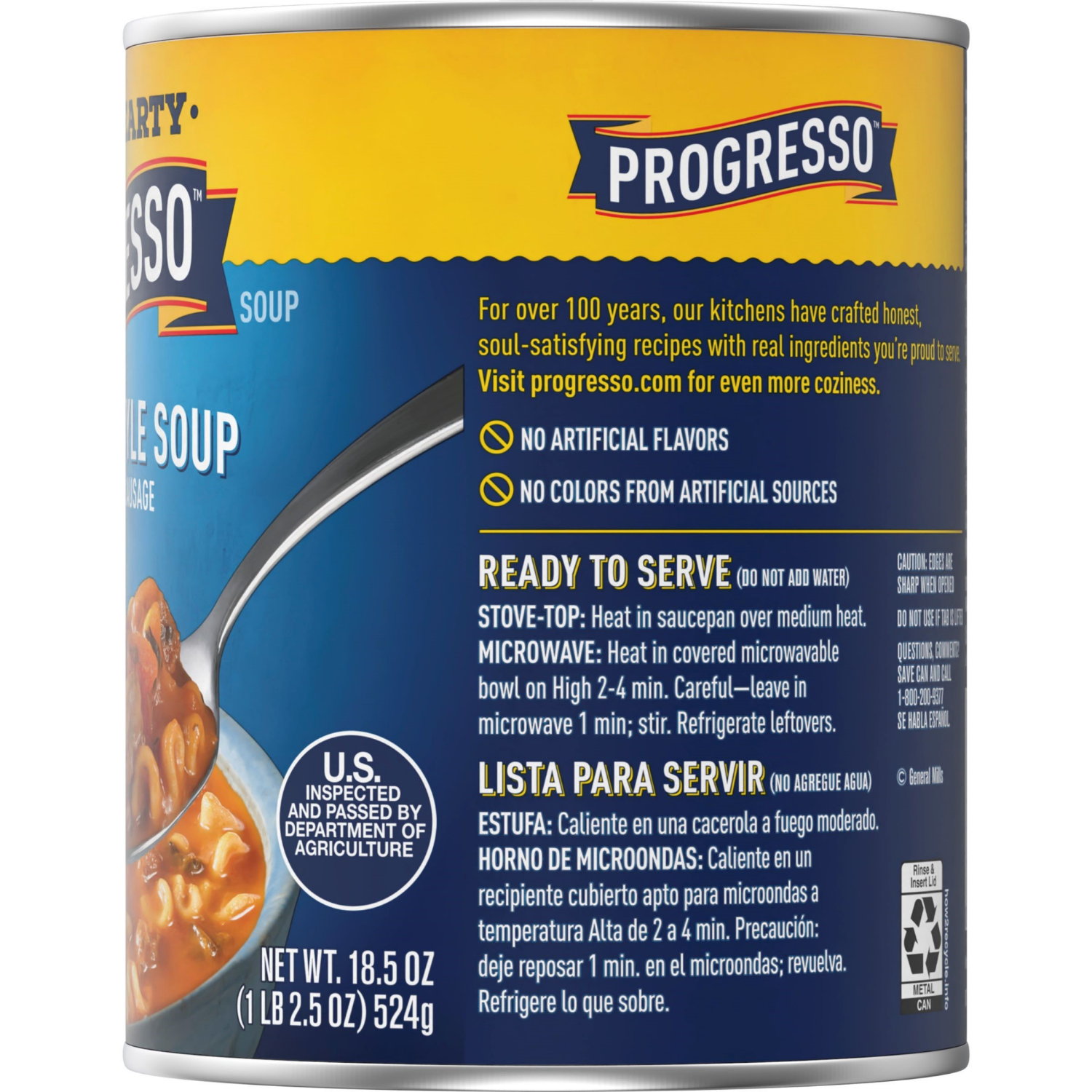 slide 4 of 4, Progresso Rich & Hearty, Lasagna-Style Soup With Italian Sausage, Canned Soup, 18.5 oz., 18.5 oz