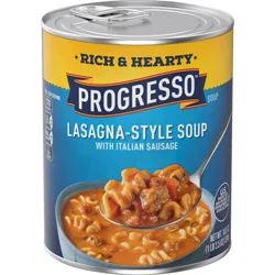 Progresso Rich & Hearty, Lasagna-Style Soup With Italian Sausage, Canned Soup, 18.5 oz.