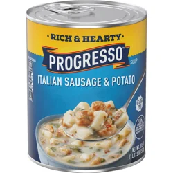 Progresso Rich and Hearty, Italian Sausage and Potato Canned Soup, Gluten Free, 18.5 oz