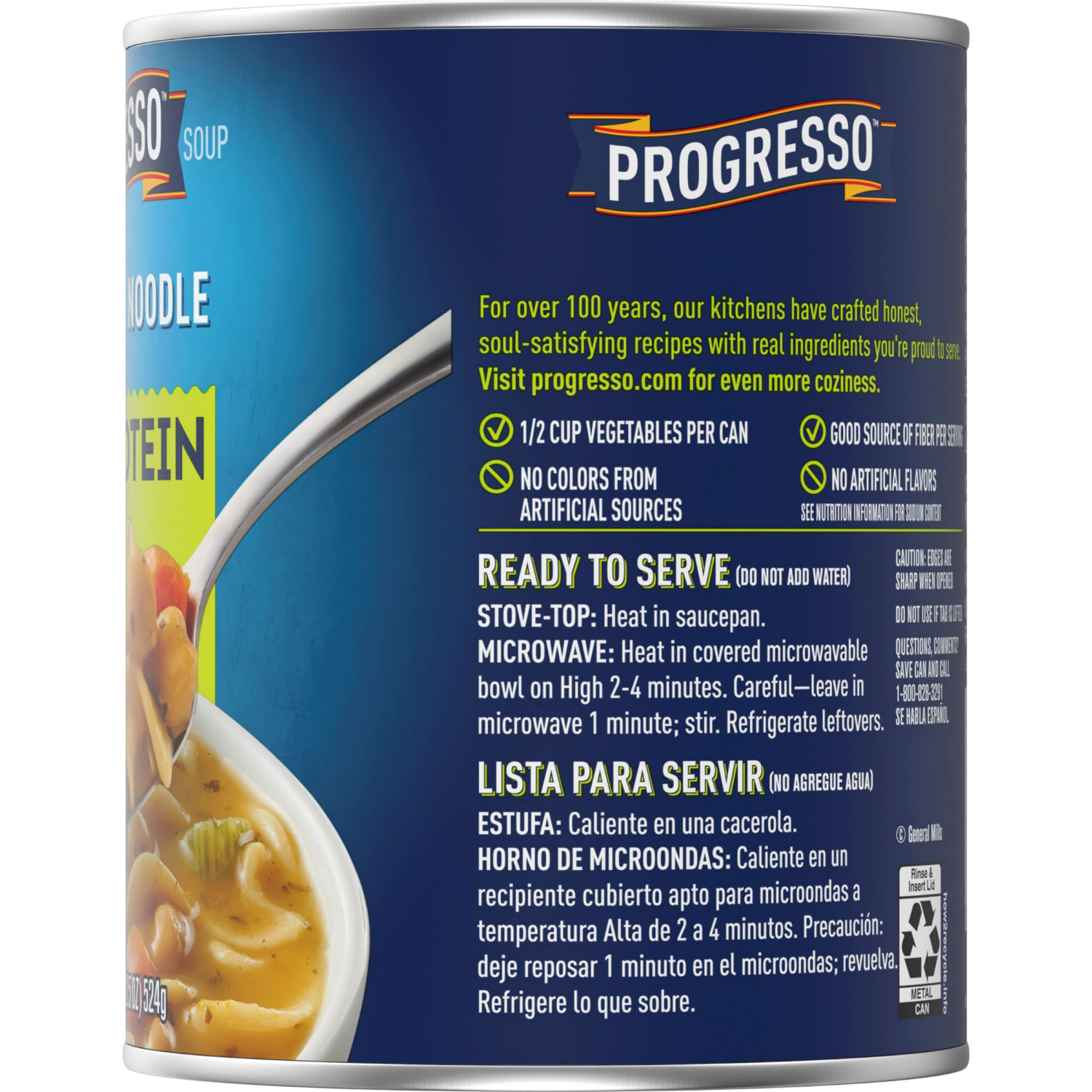 slide 4 of 4, Progresso Chickpea & Noodle Protein Soup, Vegetarian, 18.5 oz., 18.5 oz