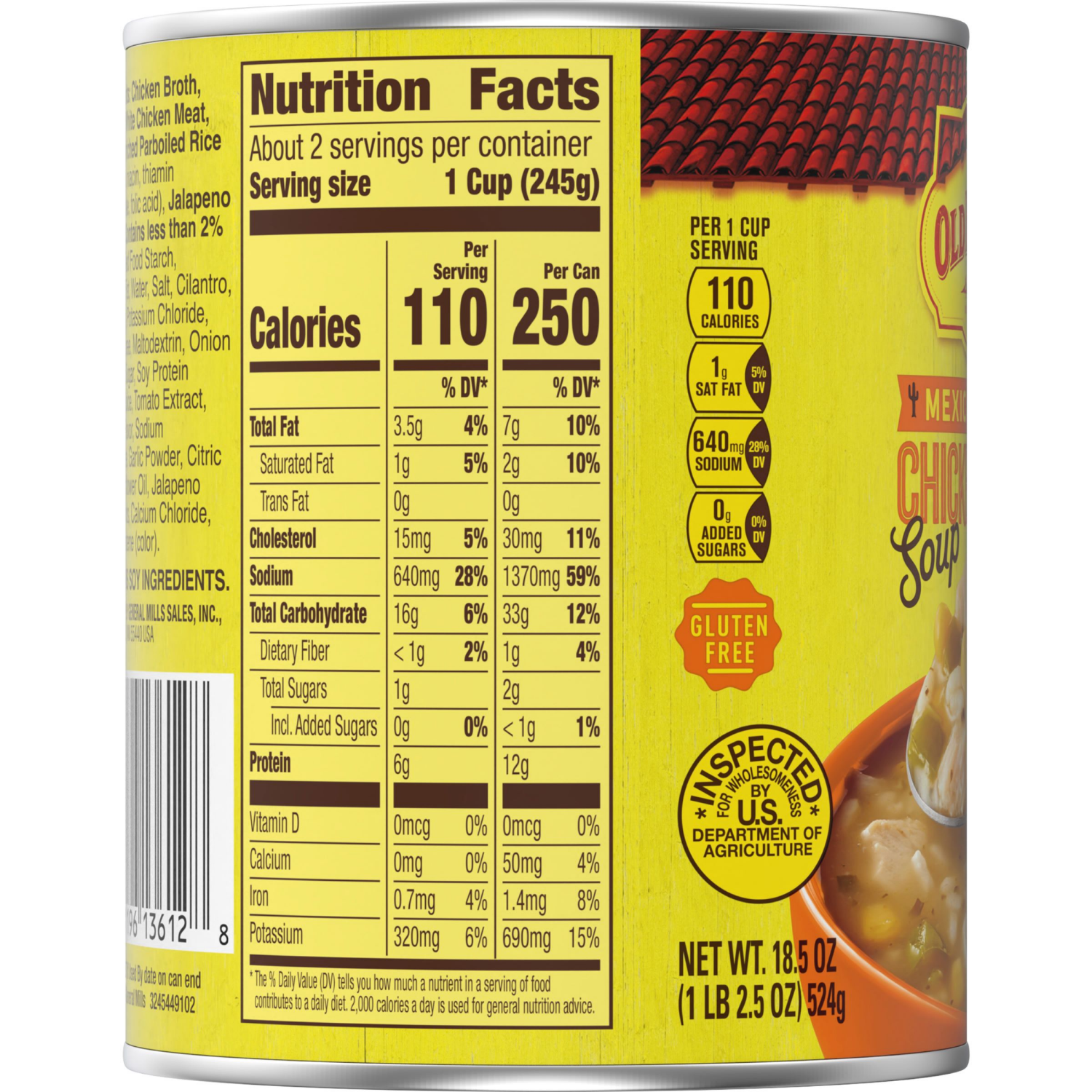 slide 4 of 8, Old El Paso Mexican-Style Chicken and Rice With Corn Soup, Ready to Serve Canned Soup, 18.5 oz, 18.5 oz