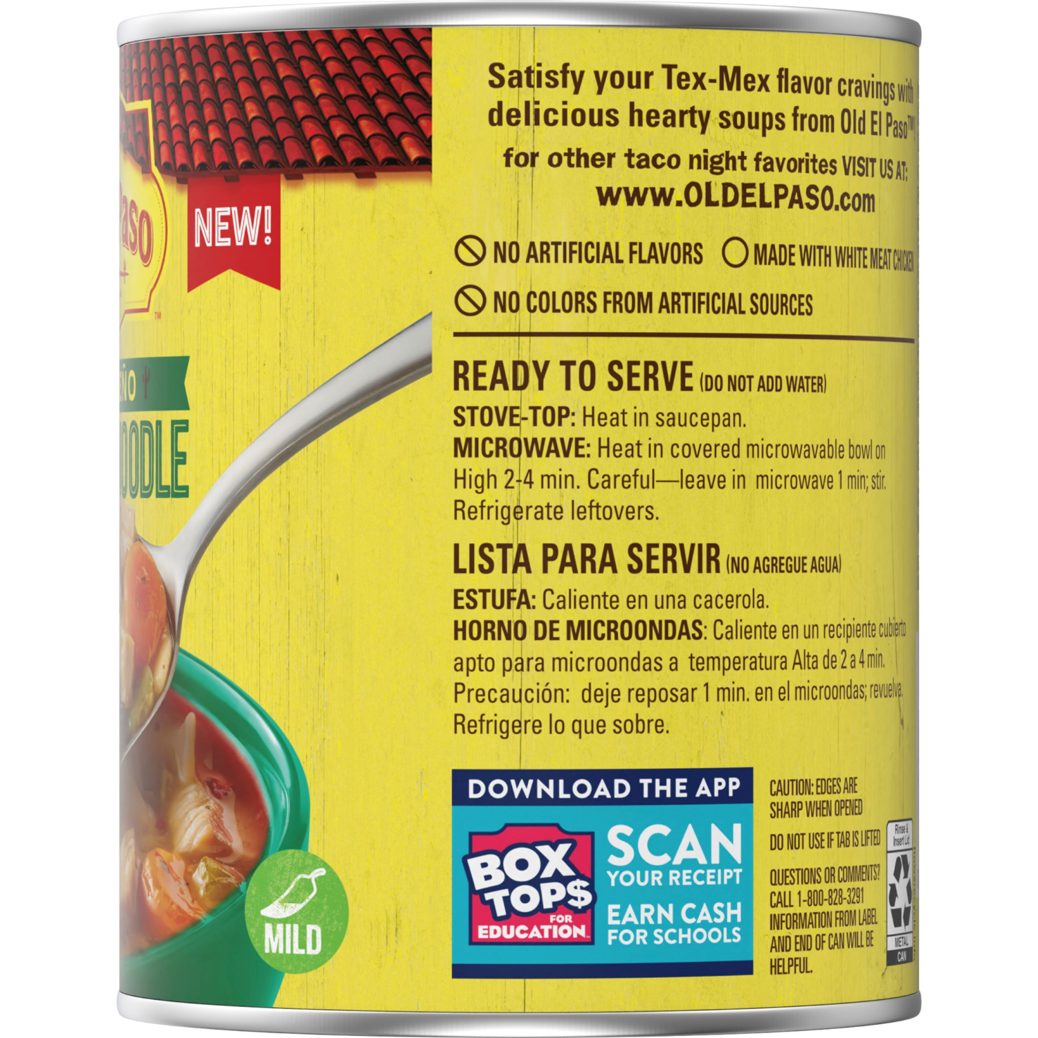 slide 5 of 8, Old El Paso Jalapeno Chicken Noodle Soup, Ready to Serve Canned Soup, 18.5 oz, 18.5 oz