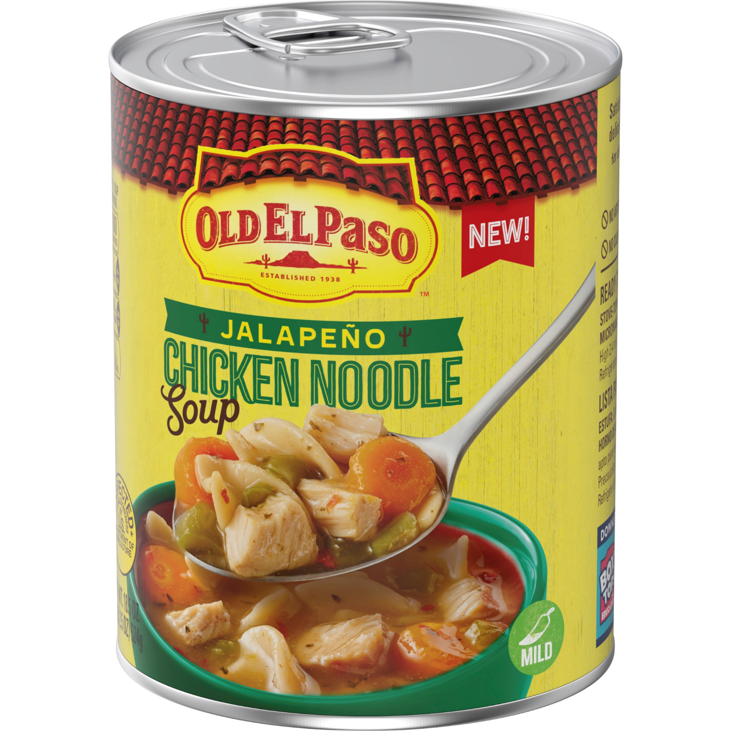 slide 7 of 8, Old El Paso Jalapeno Chicken Noodle Soup, Ready to Serve Canned Soup, 18.5 oz, 18.5 oz