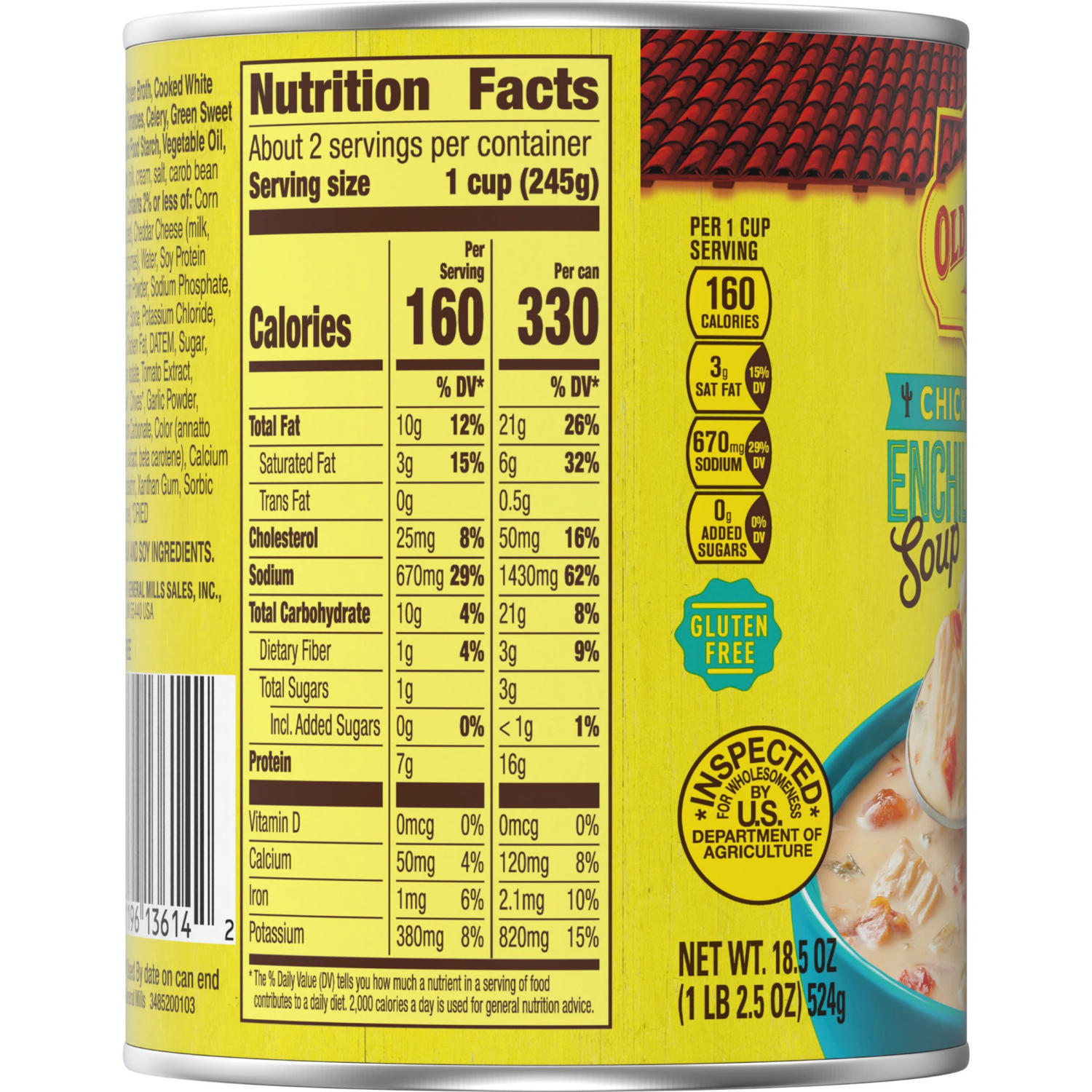 slide 3 of 5, Old El Paso Chicken Cheese Enchilada-Style Soup, Ready to Serve Canned Soup, 18.5 oz, 18.50 oz