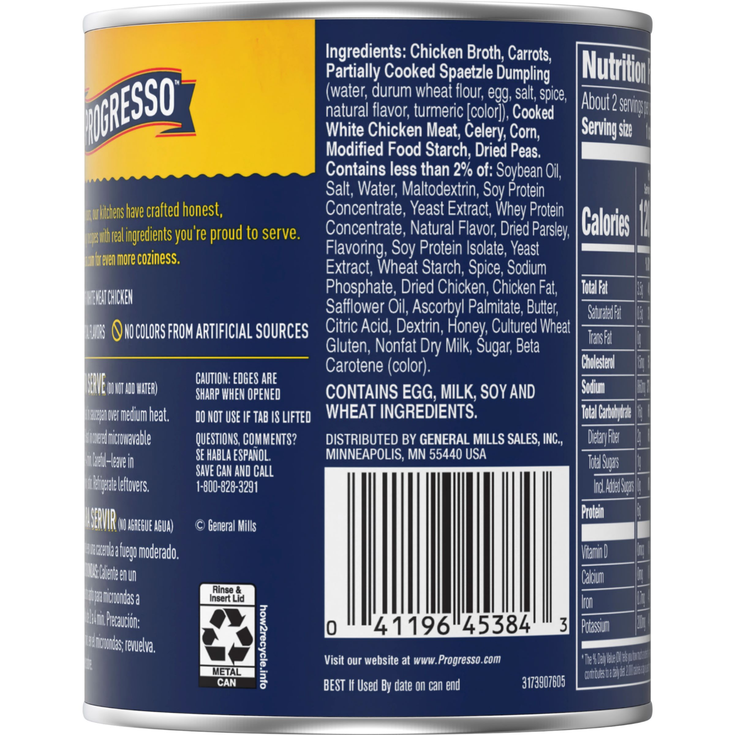 slide 2 of 4, Progresso Hearty Chicken Pot Pie Style with Dumplings Soup, Rich and Hearty Canned Soup, 18.5 oz, 18.5 oz