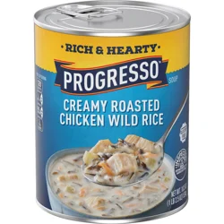 Progresso Rich & Hearty, Creamy Roasted Chicken Wild Rice Canned Soup, Gluten Free, 18.5 oz.