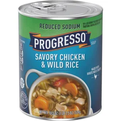Progresso Reduced Sodium, Savory Chicken & Wild Rice Soup, 19 oz.
