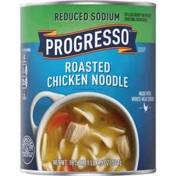 Progresso Reduced Sodium Canned Soup, Roasted Chicken Noodle Soup, 18.5 oz