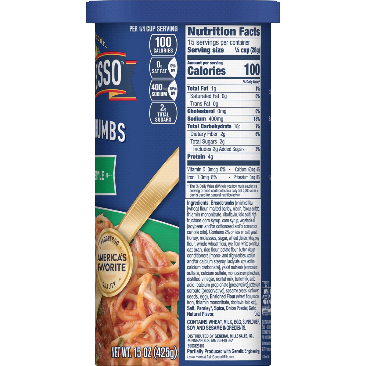 slide 2 of 2, Progresso Italian Style Bread Crumbs, 15 oz
