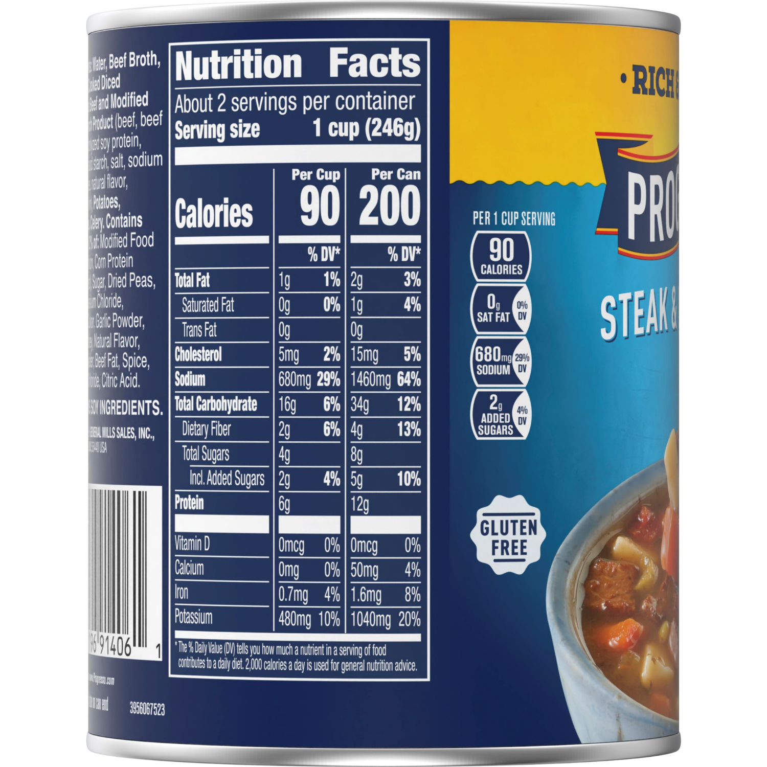 slide 3 of 4, Progresso Rich & Hearty, Steak & Vegetables Canned Soup, Gluten Free, 18.8 oz., 18.8 oz