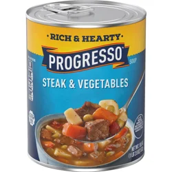 Progresso Rich & Hearty, Steak & Vegetables Canned Soup, Gluten Free, 18.8 oz.