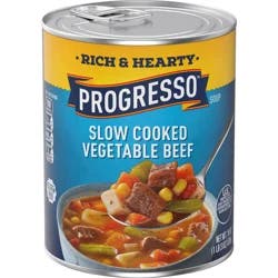 Progresso Rich & Hearty, Slow Cooked Vegetable Beef Canned Soup, Gluten Free, 19 oz.