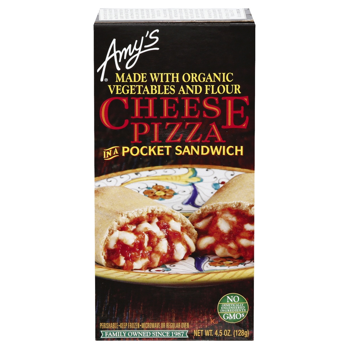 slide 1 of 1, Amy's Cheese Pizza Pocket Sandwich, 4 oz