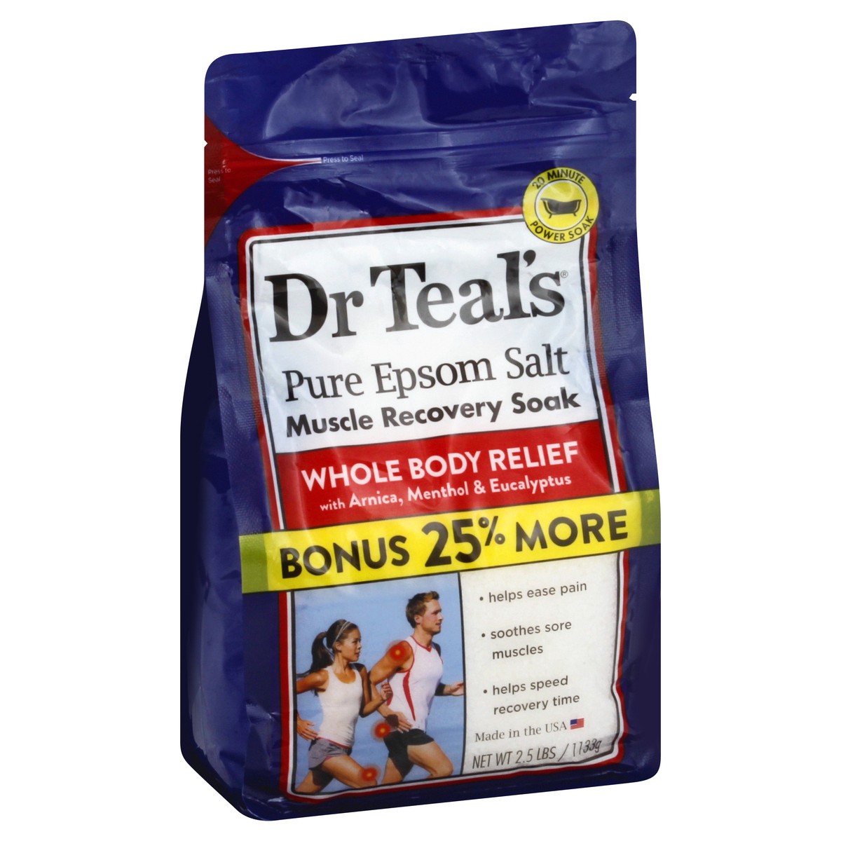 slide 7 of 9, Dr. Teal's Muscle Recovery Soak Pure Epsom Salt, 2 lb
