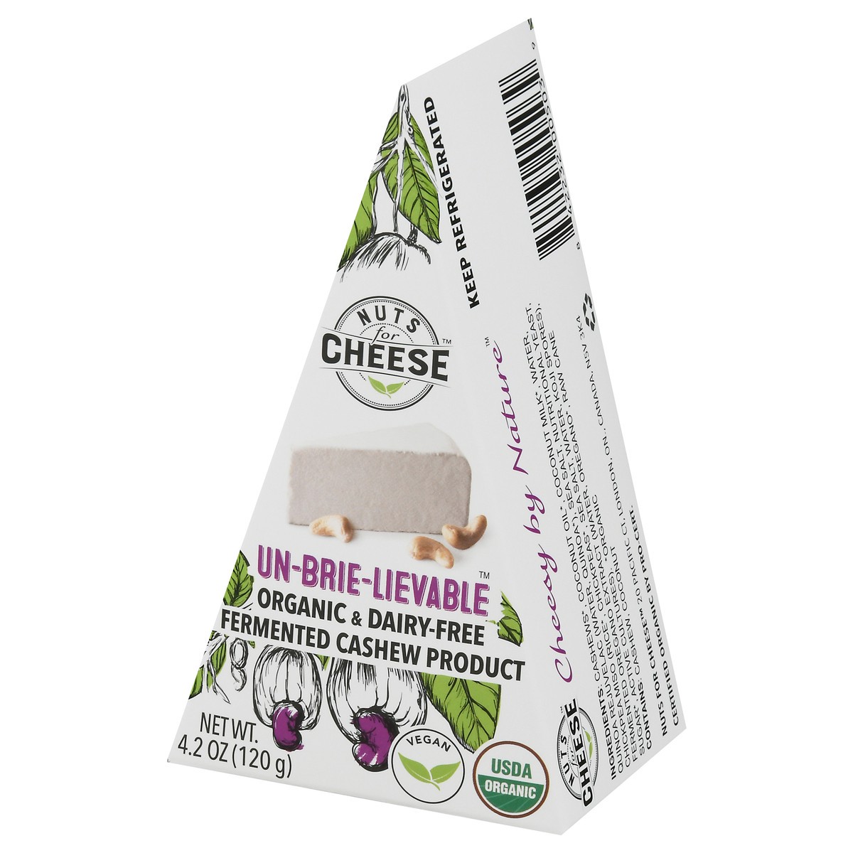 slide 6 of 14, Nuts for Cheese Organic & Dairy-Free Un-Brie-Lievable Fermented Cashew Product 4.2 oz, 4.2 oz