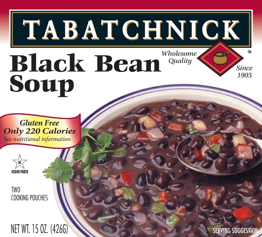 slide 1 of 1, Tabatchnick Black Bean Soup, 15 oz