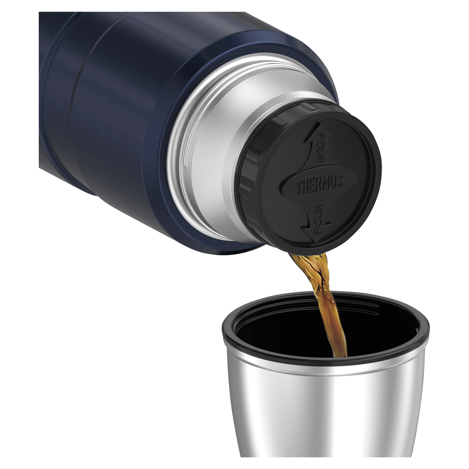 slide 2 of 3, Thermos Stainless Steel Beverage Bottle Midnight Blue, 2 lt, 2 liter