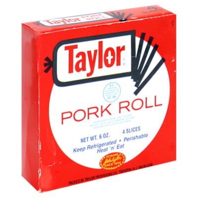 slide 1 of 1, Taylor 4 Slice Pork Roll - 6 Oz, 6 oz
