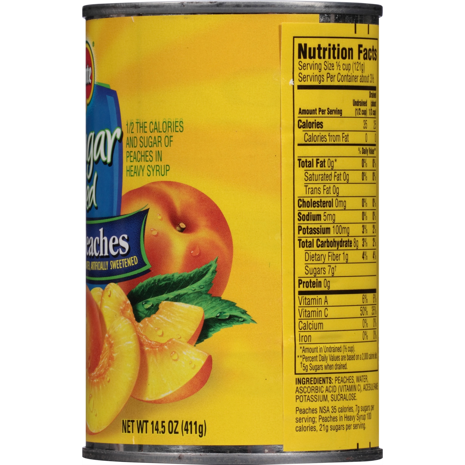 slide 3 of 6, Del Monte No Sugar Added Sliced Yellow Cling Peaches, 14.5 oz
