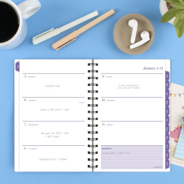 slide 9 of 10, AT-A-GLANCE Cambridge® Mariah 2026 Weekly Monthly Planner, Small, 5 1/2"" x 8 1/2"", 1 ct