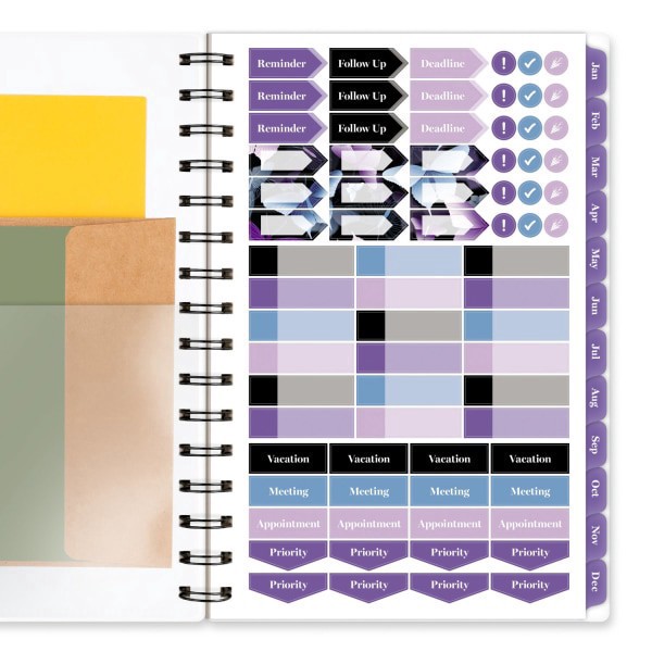 slide 6 of 10, AT-A-GLANCE Cambridge® Mariah 2026 Weekly Monthly Planner, Small, 5 1/2"" x 8 1/2"", 1 ct