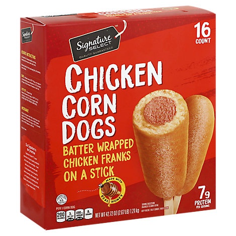 slide 1 of 1, Signature Select Corn Dogs Chicken, 42.72 oz